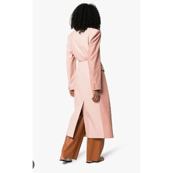 Nanushka Manila vegan leather trench coat Pink Small - Picture 2 of 16